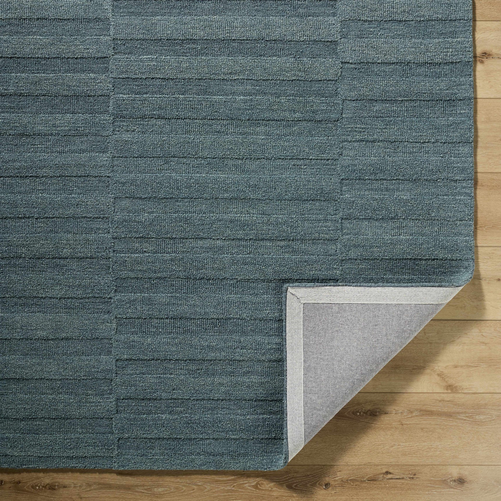 Idaho Broken-Stiped Petrol Blue Area Rug - Ornate Home