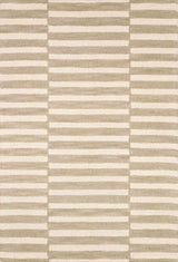 Idaho Broken-Striped Beige Area Rug - Ornate Home