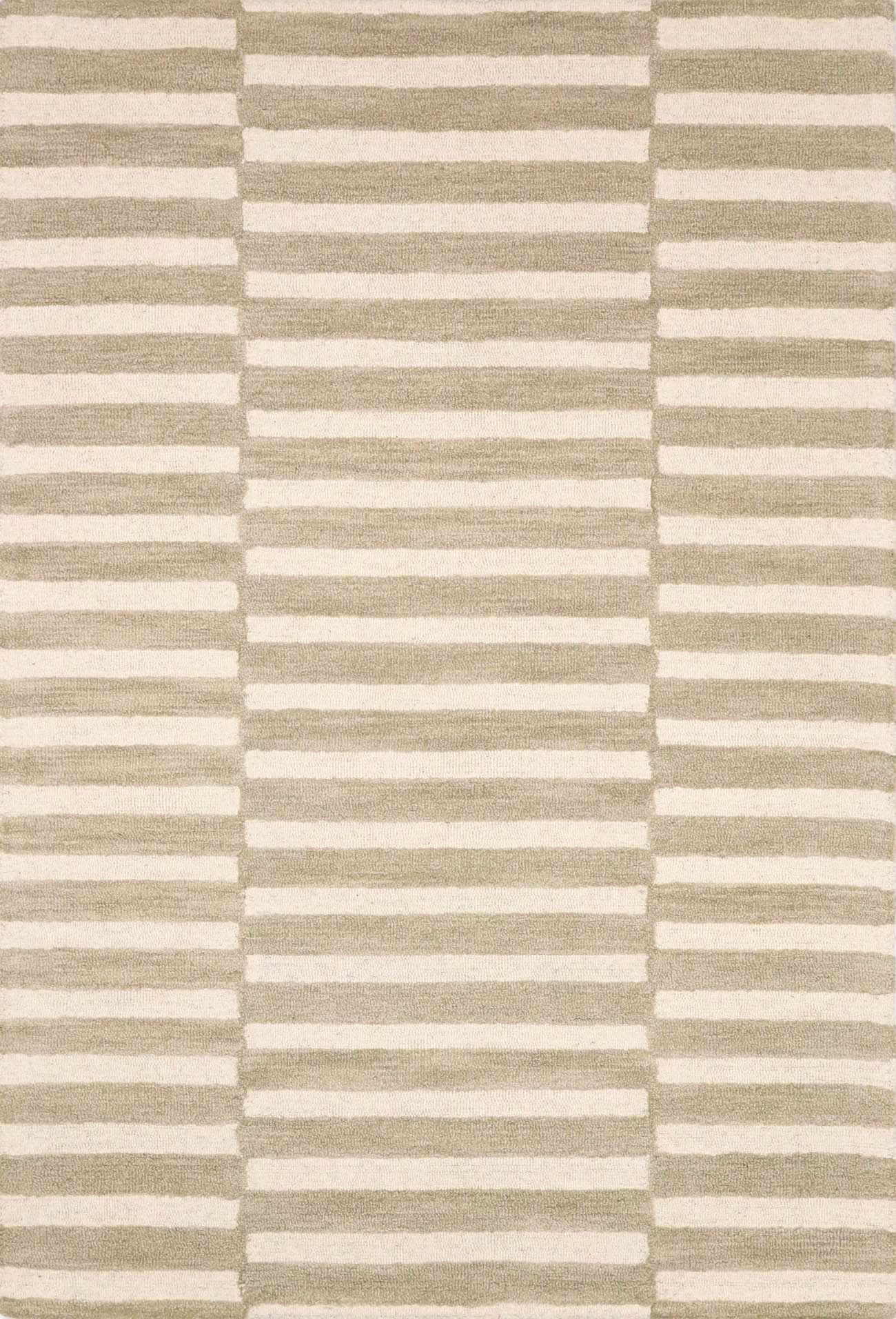 Idaho Broken-Striped Beige Area Rug - Ornate Home