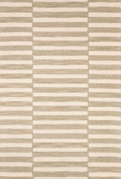 Idaho Broken-Striped Beige Area Rug - Ornate Home