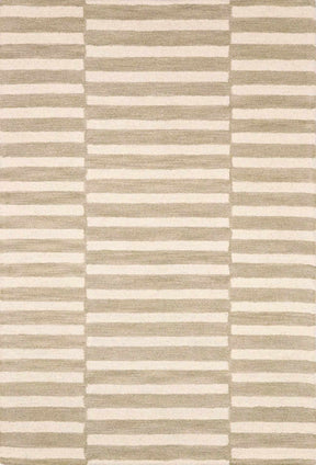 Idaho Broken-Striped Beige Area Rug - Ornate Home