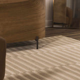 Idaho Broken-Striped Beige Area Rug - Ornate Home