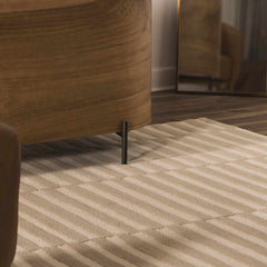 Idaho Broken-Striped Beige Area Rug - Ornate Home