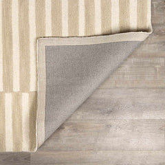 Idaho Broken-Striped Beige Area Rug - Ornate Home