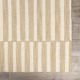 Idaho Broken-Striped Beige Area Rug - Ornate Home