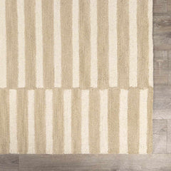 Idaho Broken-Striped Beige Area Rug - Ornate Home