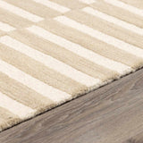 Idaho Broken-Striped Beige Area Rug - Ornate Home