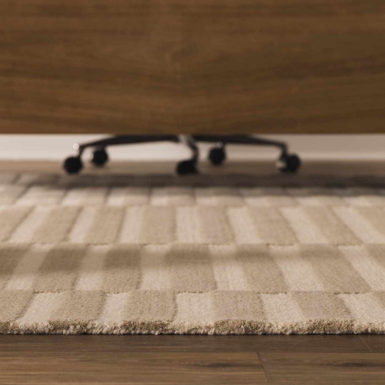 Idaho Broken-Striped Beige Area Rug - Ornate Home