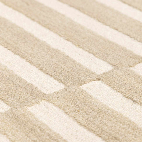 Idaho Broken-Striped Beige Area Rug | Our PNW Home X Livabliss - Ornate Home