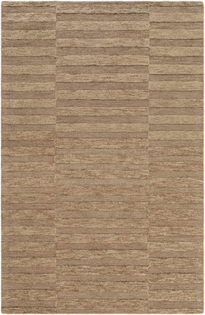 Idaho Broken-Striped Brown Area Rug - Ornate Home