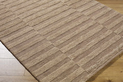 Idaho Broken-Striped Brown Area Rug - Ornate Home