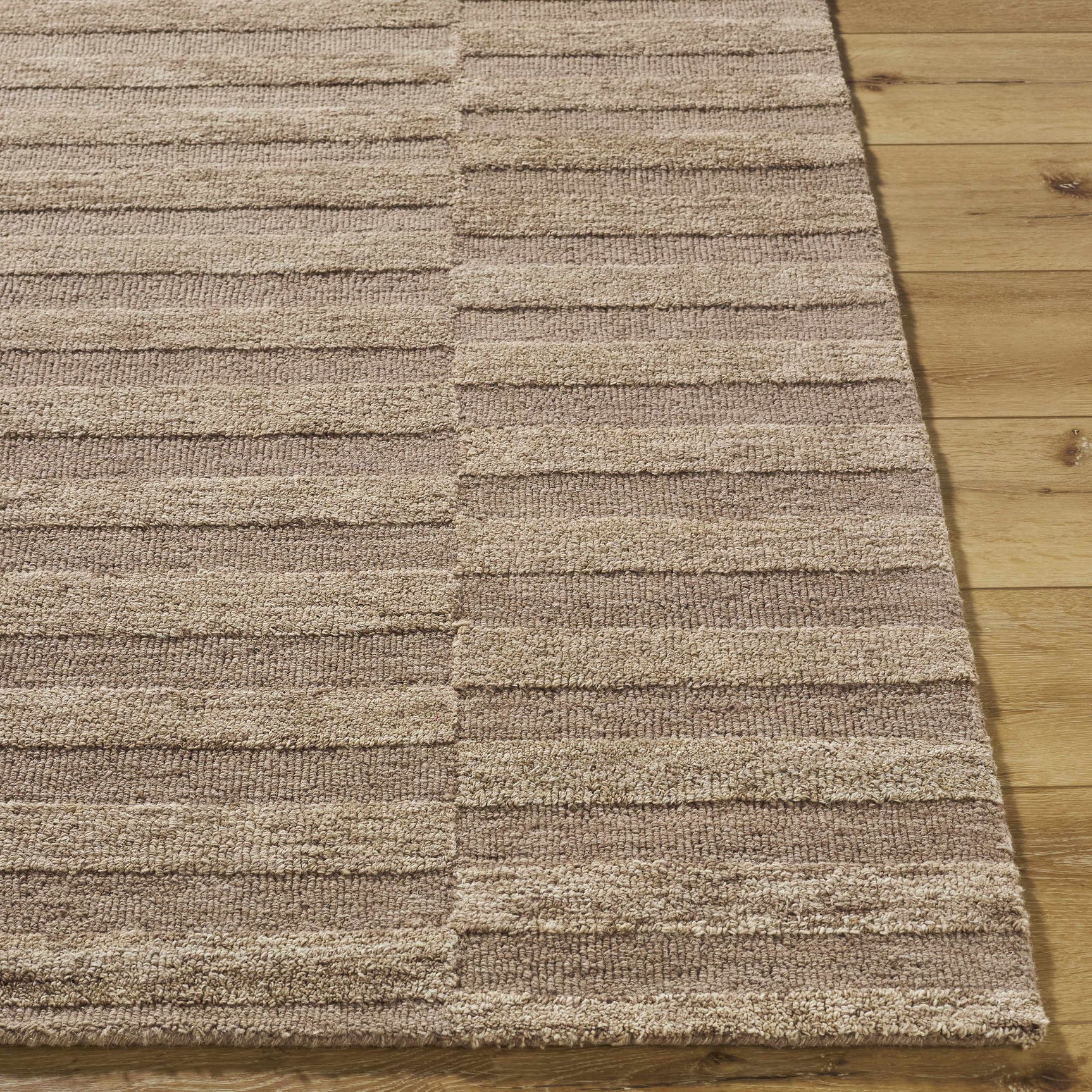 Idaho Broken-Striped Brown Area Rug - Ornate Home