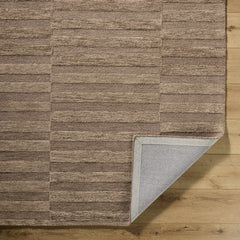Idaho Broken-Striped Brown Area Rug - Ornate Home