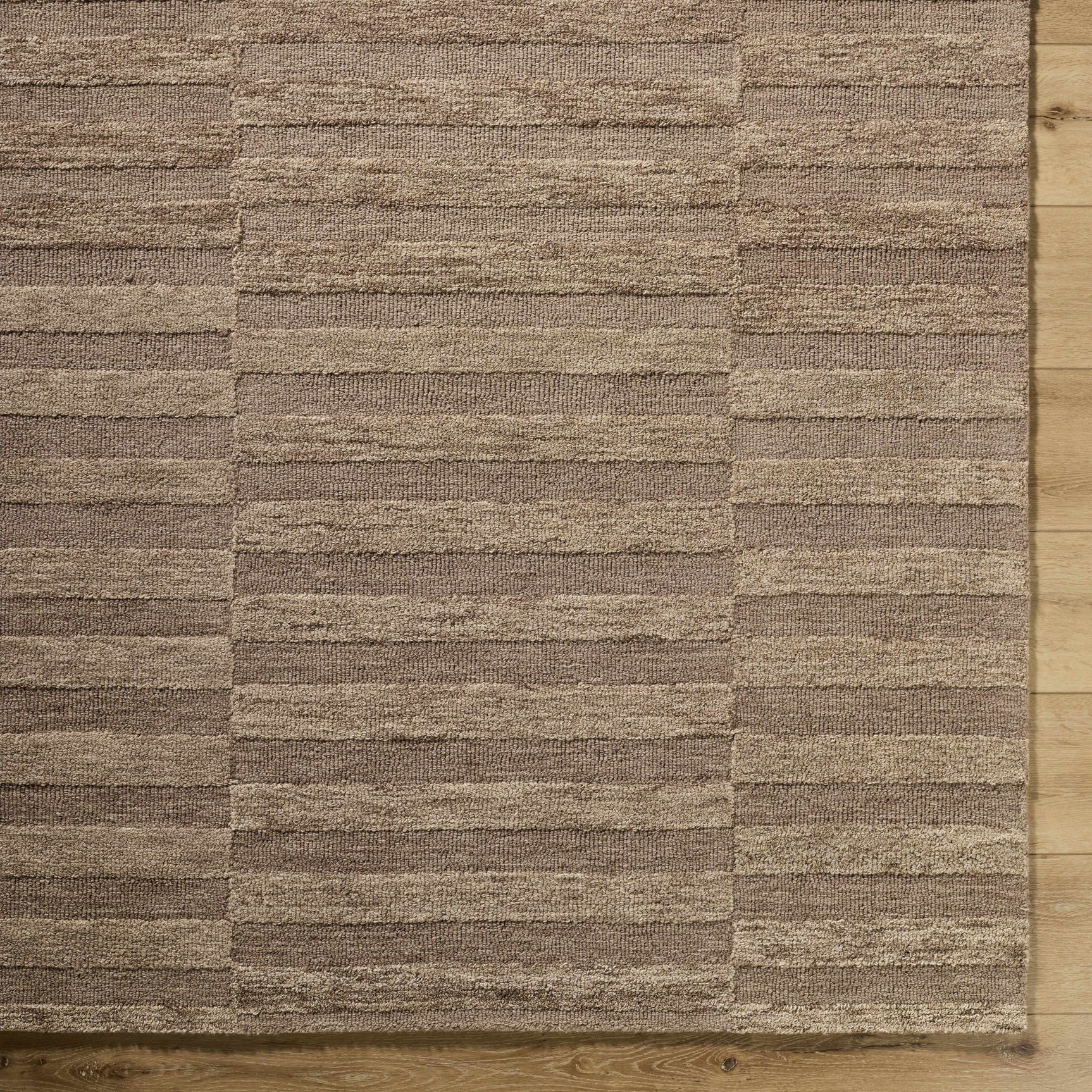 Idaho Broken-Striped Brown Area Rug - Ornate Home