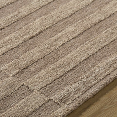 Idaho Broken-Striped Brown Area Rug - Ornate Home