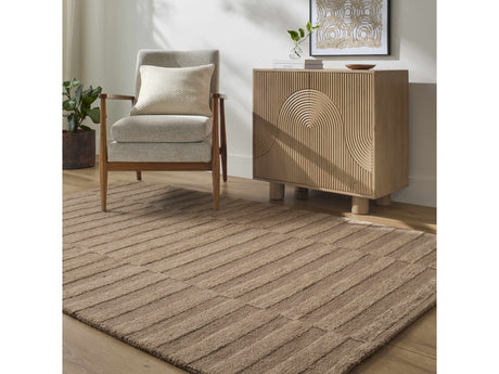 Idaho Broken-Striped Brown Area Rug | Our PNW Home X Livabliss - Ornate Home