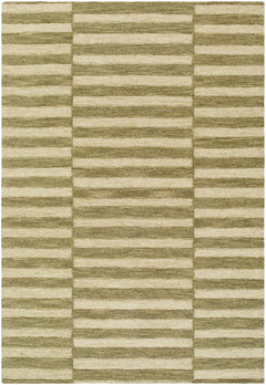 Idaho Broken-Striped Green Area Rug - Ornate Home