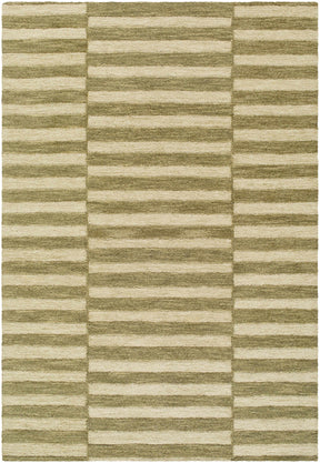 Idaho Broken-Striped Green Area Rug - Ornate Home