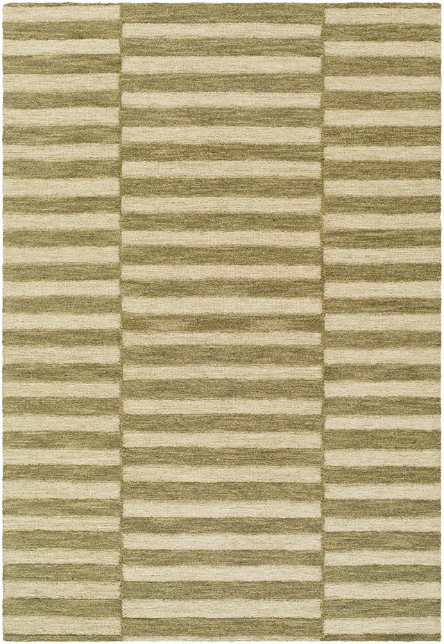 Idaho Broken-Striped Green Area Rug - Ornate Home