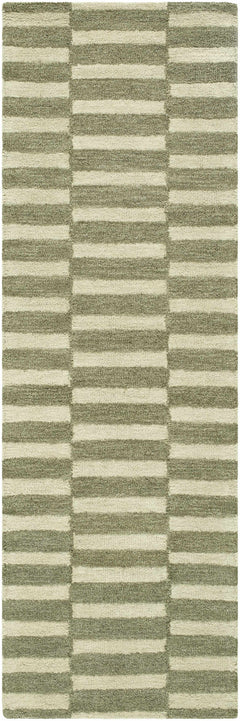 Idaho Broken-Striped Green Area Rug - Ornate Home