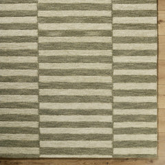 Idaho Broken-Striped Green Area Rug - Ornate Home