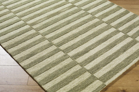 Idaho Broken-Striped Green Area Rug | Our PNW Home X Livabliss - Ornate Home