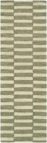 Idaho Broken-Striped Green Area Rug | Our PNW Home X Livabliss - Ornate Home