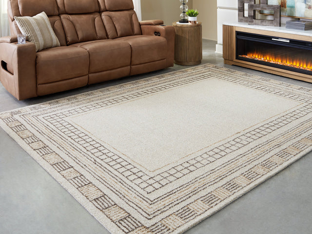 Idaman Taupe/Brown Large Rug - Ornate Home