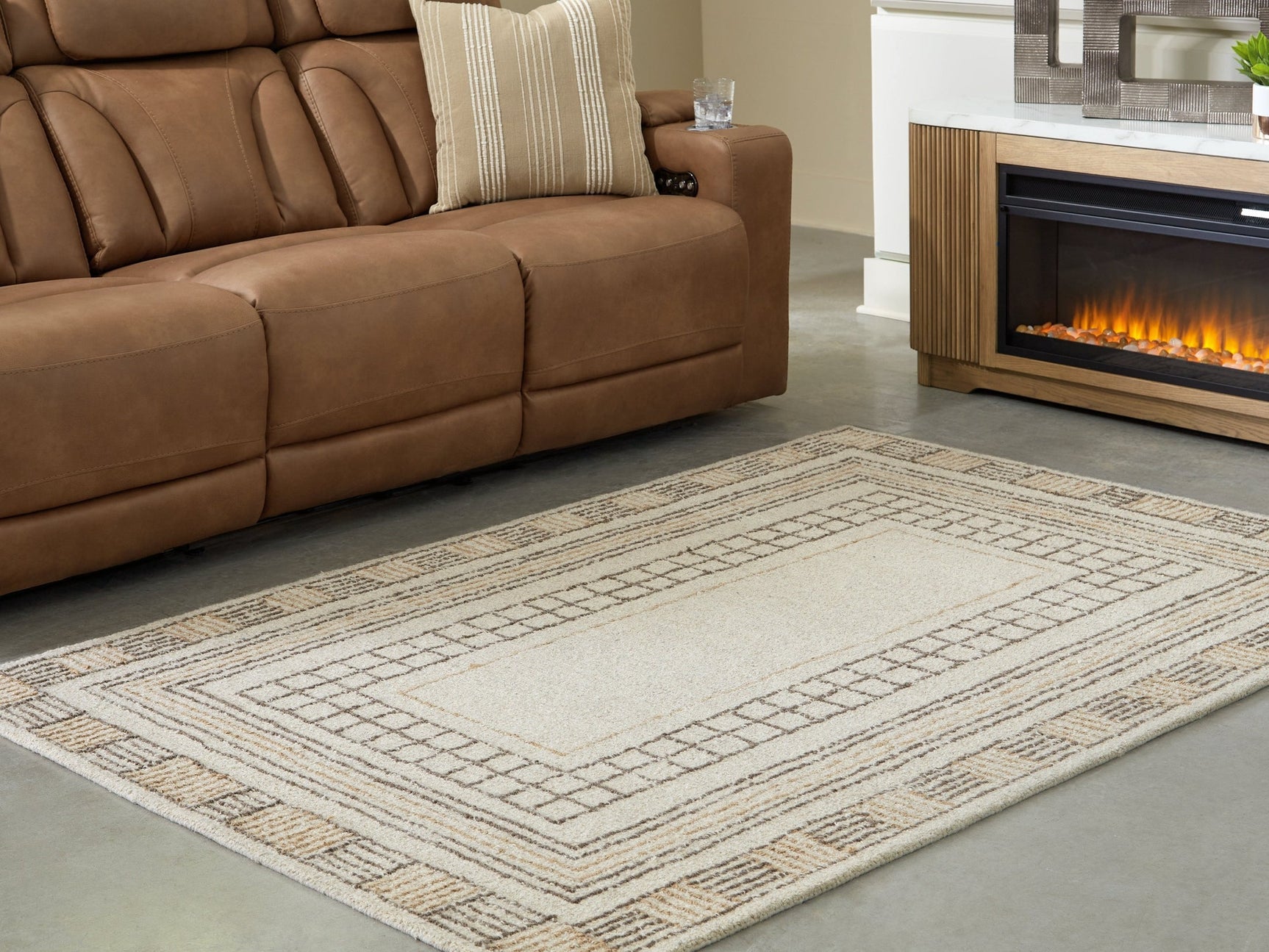 Idaman Taupe/Brown Medium Rug (Online Special Price) - Ornate Home