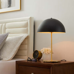 Ideal Black/Satin Brass Metal Table Lamp - Ornate Home