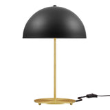 Ideal Black/Satin Brass Metal Table Lamp - Ornate Home