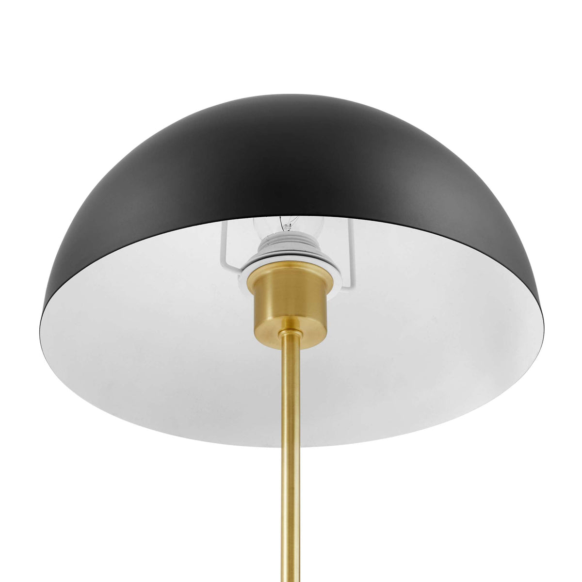 Ideal Black/Satin Brass Metal Table Lamp - Ornate Home
