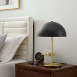 Ideal Black/Satin Brass Metal Table Lamp - Ornate Home