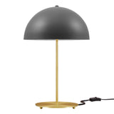 Ideal Gray/Satin Brass Metal Table Lamp - Ornate Home
