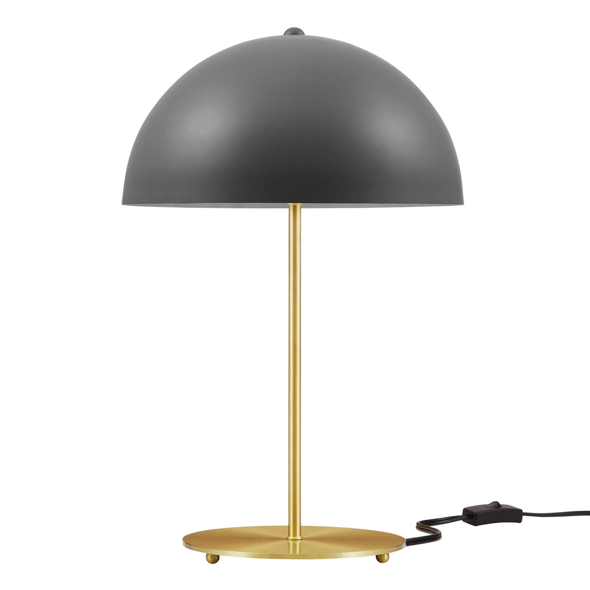 Ideal Gray/Satin Brass Metal Table Lamp - Ornate Home