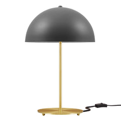Ideal Gray/Satin Brass Metal Table Lamp - Ornate Home