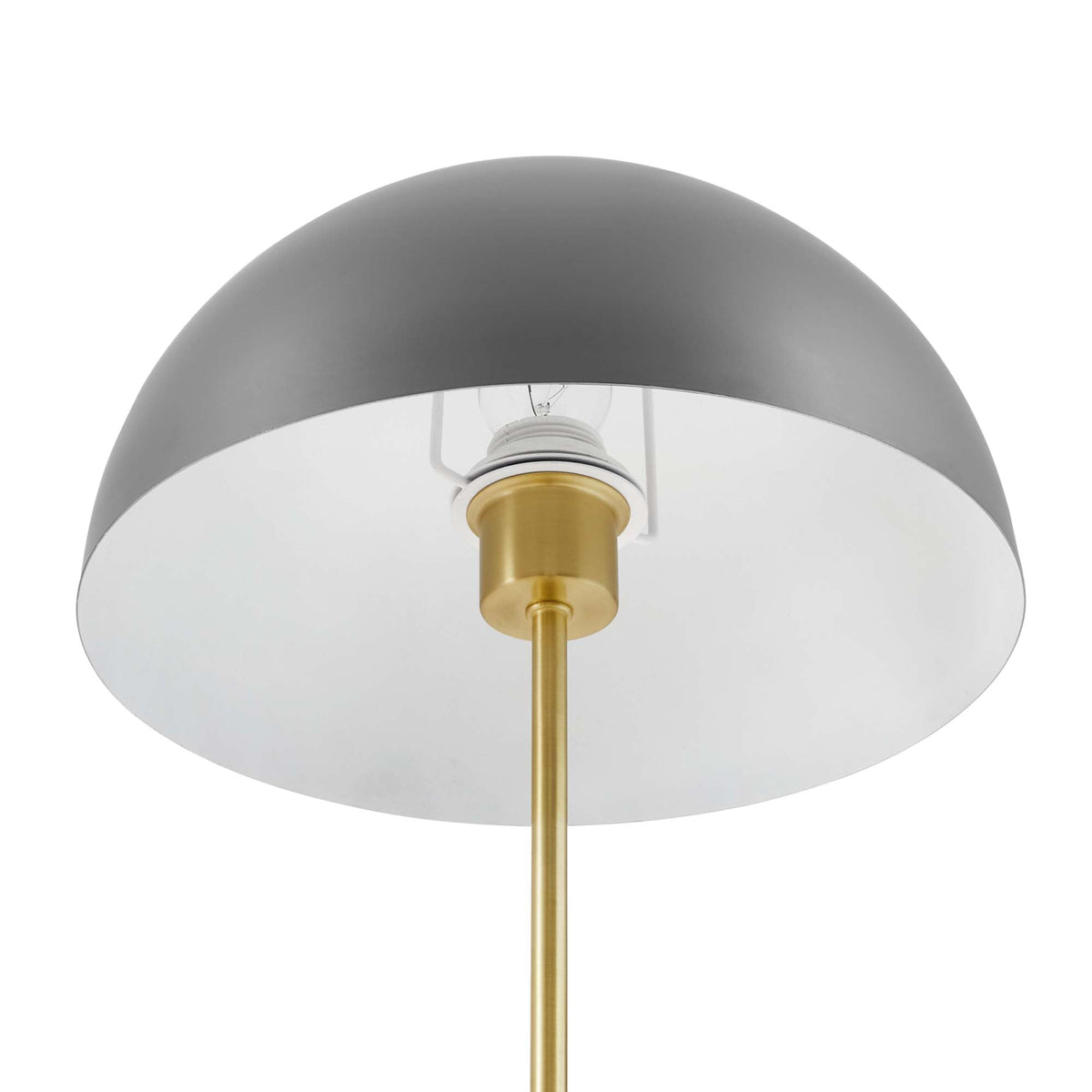 Ideal Gray/Satin Brass Metal Table Lamp - Ornate Home
