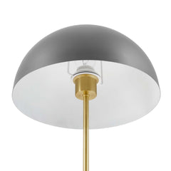 Ideal Gray/Satin Brass Metal Table Lamp - Ornate Home