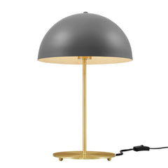 Ideal Gray/Satin Brass Metal Table Lamp - Ornate Home