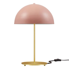 Ideal Pink/Satin Brass Metal Table Lamp - Ornate Home