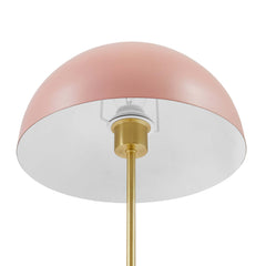 Ideal Pink/Satin Brass Metal Table Lamp - Ornate Home