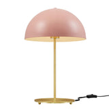 Ideal Pink/Satin Brass Metal Table Lamp - Ornate Home