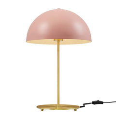 Ideal Pink/Satin Brass Metal Table Lamp - Ornate Home