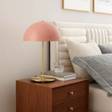 Ideal Pink/Satin Brass Metal Table Lamp - Ornate Home