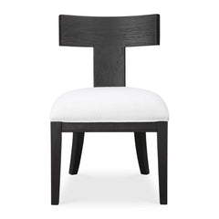 Idris Black Armless Chair - Ornate Home