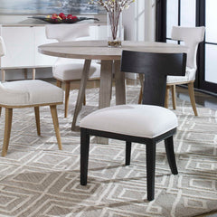 Idris Black Armless Chair - Ornate Home