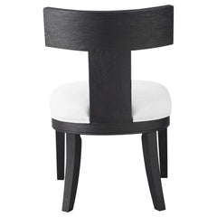 Idris Black Armless Chair - Ornate Home