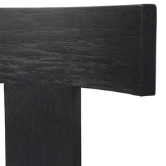 Idris Black Armless Chair - Ornate Home