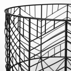 Idris Black Metal Geometric Mesh Bowls (Set of 2) - Ornate Home