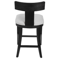 Idris Black Modern Wood Counter Stool - Ornate Home